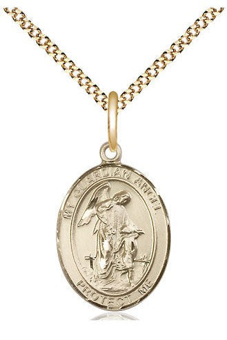 Guardian Angel with Child - FN8118-Jewelry-Bliss Mfg-Gold Filled-Michigan Church Supply