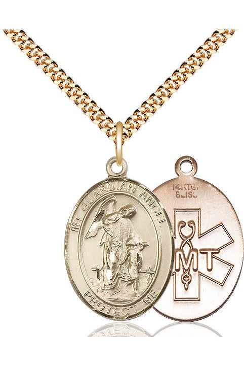 Guardian Angel/EMT Medal - FN7118-Jewelry-Bliss Mfg-Gold Filled-Michigan Church Supply