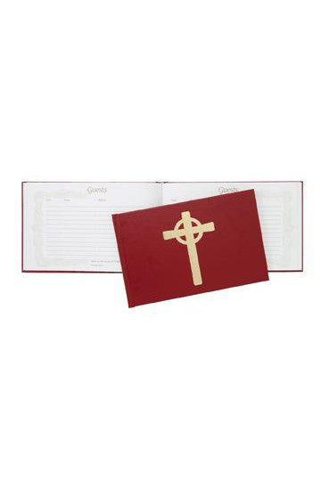 Guest book - URR-GUESTBOOK-Church Life-Franklin X McCormick Inc.-RED-Michigan Church Supply