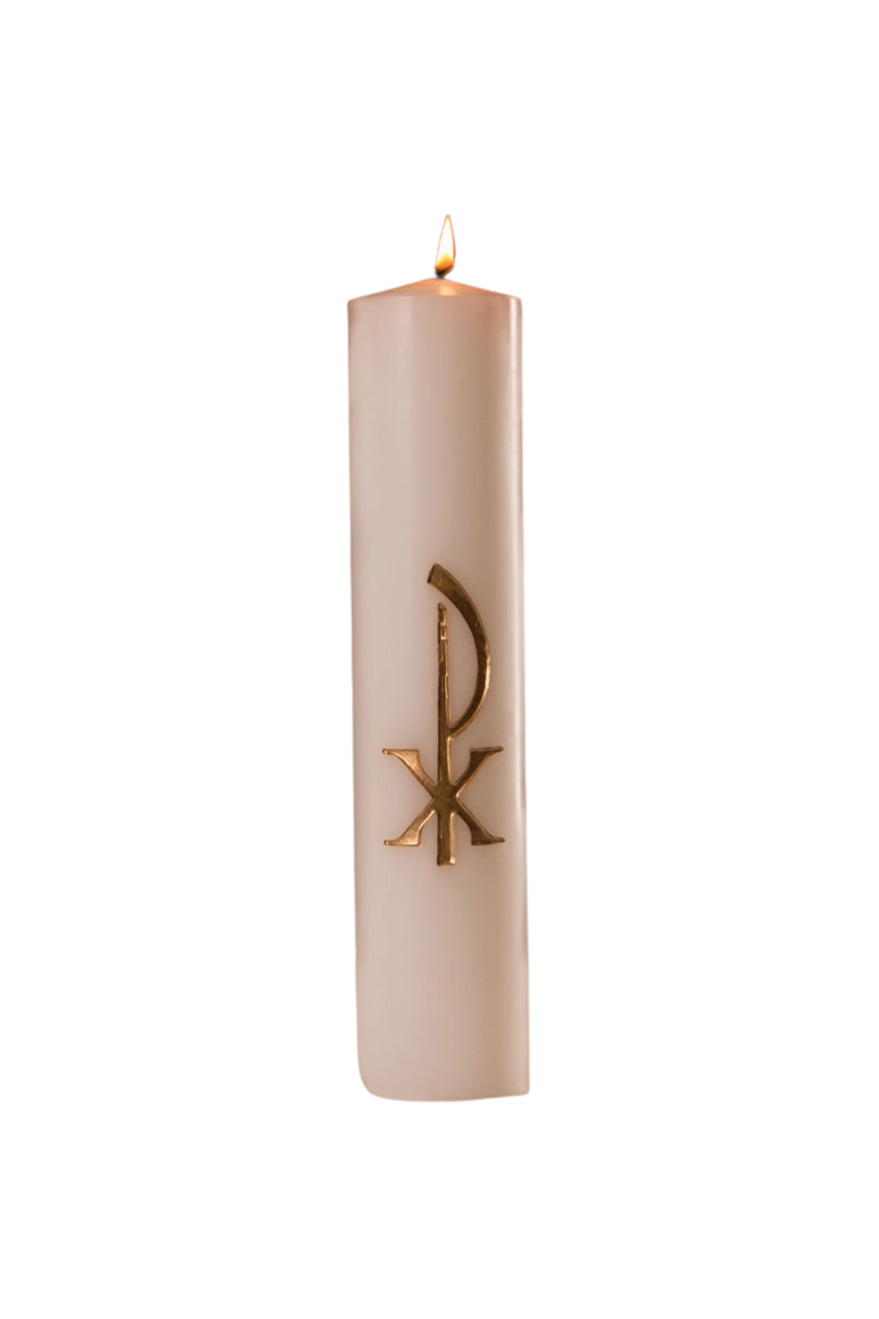 HE90401 - Christ Candle - Gold Embossed Design - 3" x 14"-Church Life-Dadant-Michigan Church Supply