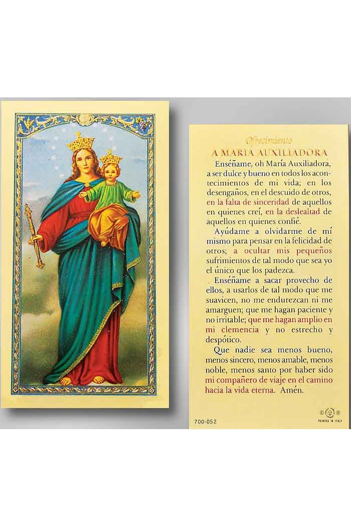 Hail Holy Queen Ofrecimiento A Maria Auxiliadora- TA700052-Inspirational Gifts-Hirten-Michigan Church Supply