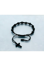 Hand Knotted Rosary Bracelet Black - HX45340BKC-Inspirational Gifts-Devon-Michigan Church Supply