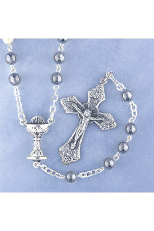 Hematite Rosary - HX05430-Inspirational Gifts-Devon-Michigan Church Supply