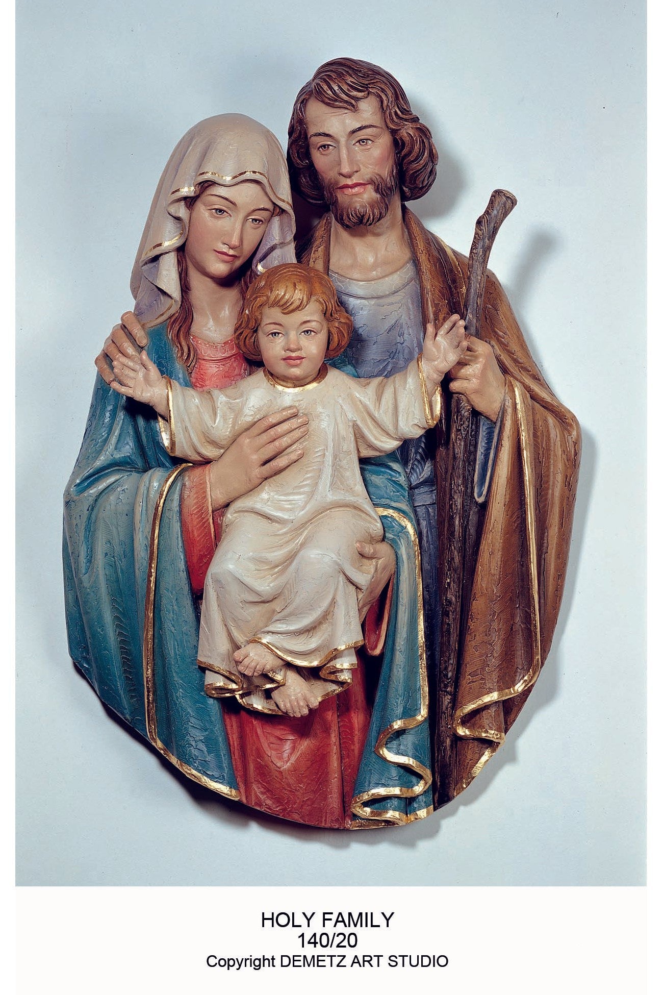 Holy Family - 3/4 Relief - HD14020-Church Life-Demetz-Fiberglass 36"-Michigan Church Supply