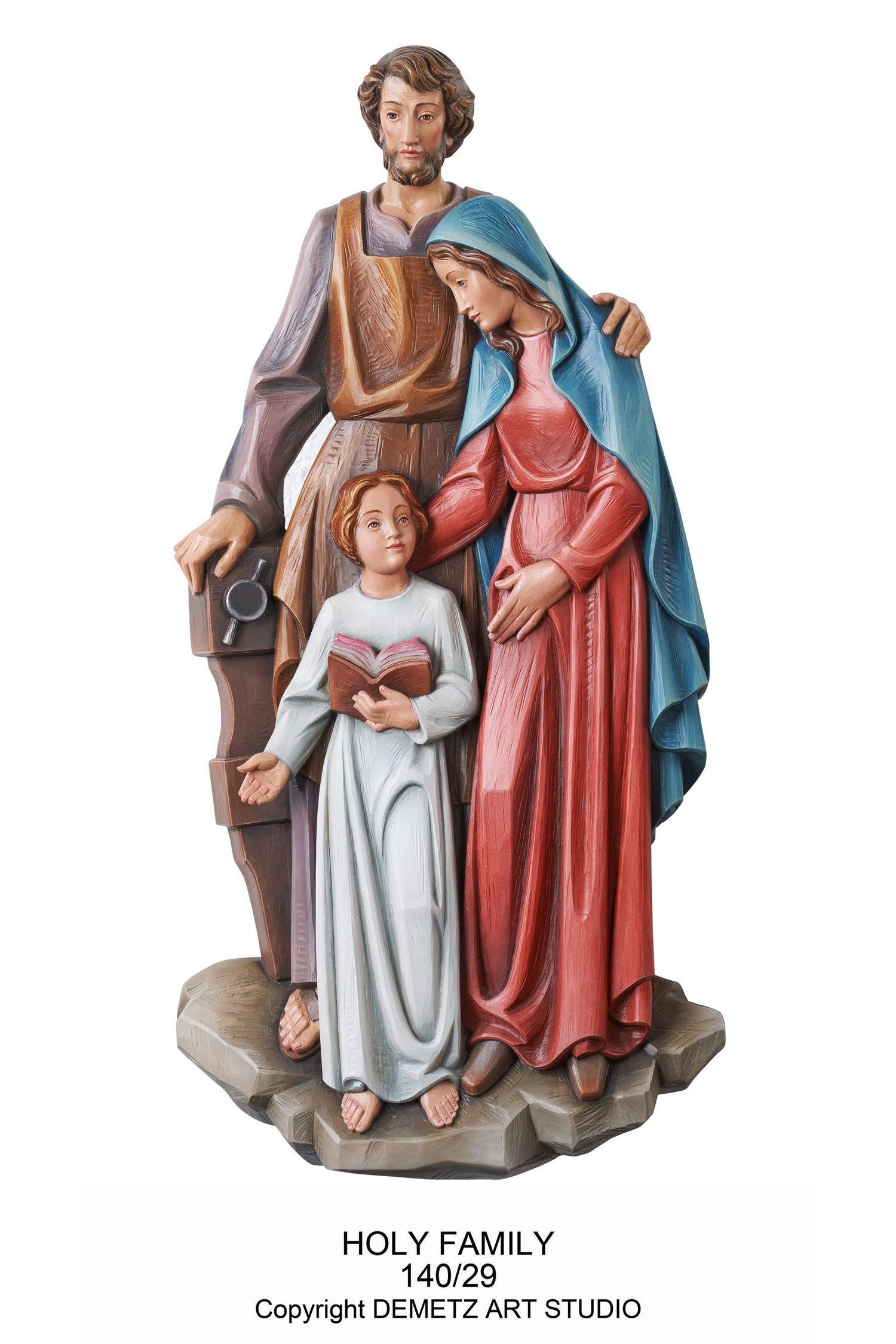 Holy Family - 3/4 Relief - HD14029-Church Life-Demetz-Fiberglass 36"-Michigan Church Supply