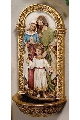 Holy Family Water Font - LI62885-Inspirational Gifts-Roman, Inc-Michigan Church Supply