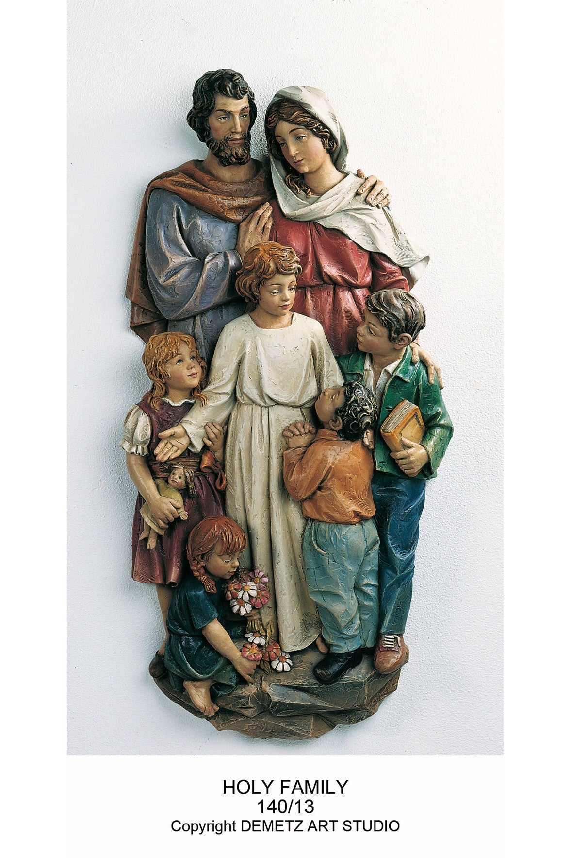 Holy Family With Children - 3/4 Relief - HD14013-Church Life-Demetz-Fiberglass 36"-Michigan Church Supply