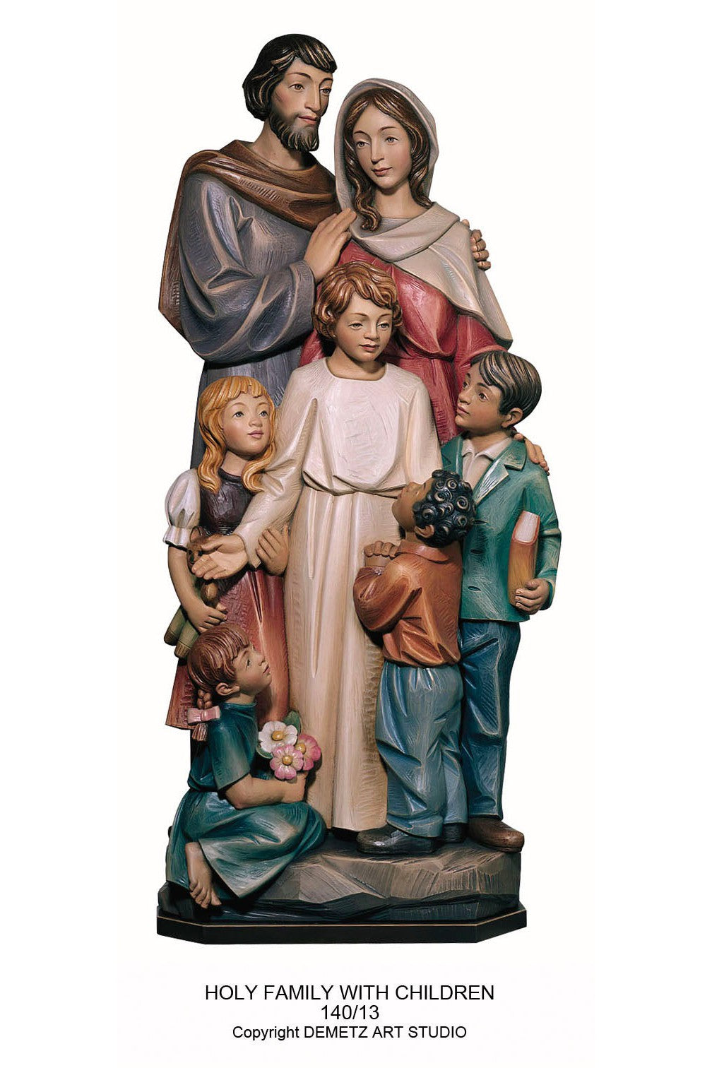 Holy Family With Children - HD14013FR-Church Life-Demetz-24"-Michigan Church Supply