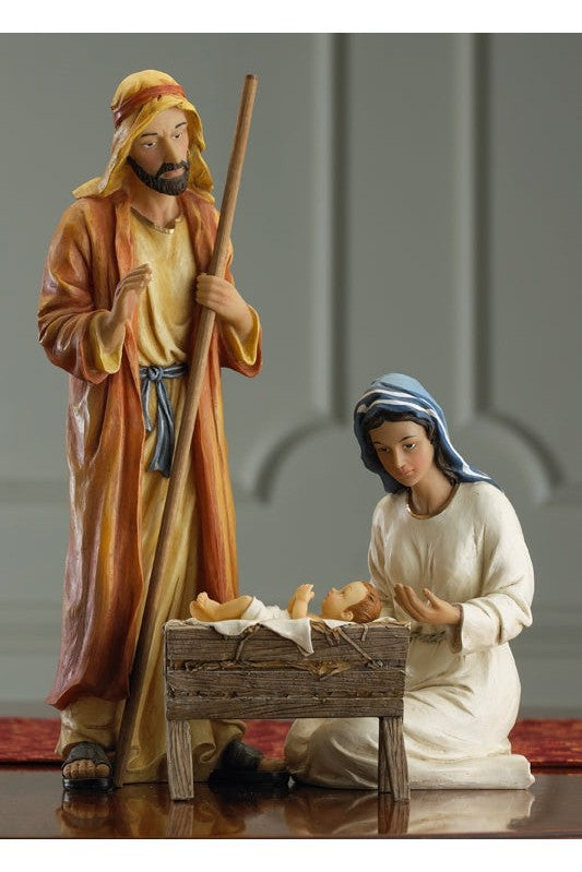 Holy Family for The Real Life Nativity-Inspirational Gifts-Three Kings Gifts-10 Inch Set-Michigan Church Supply