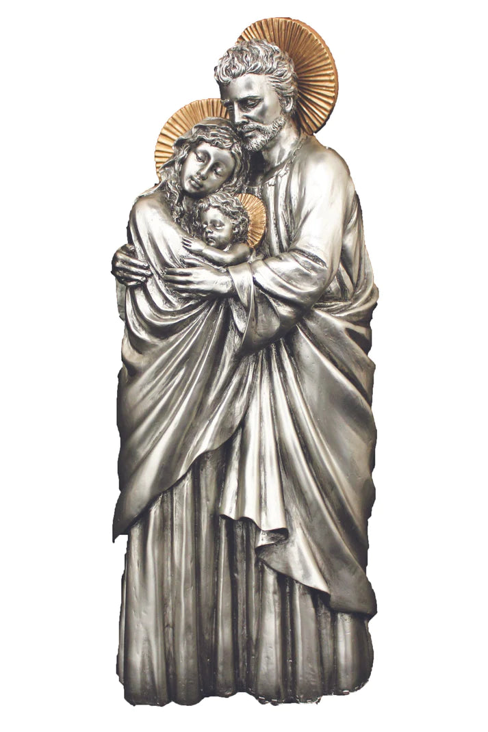 Holy Family in pewter - ZWSR75439PE-Inspirational Gifts-Goldscheider of Vienna-Michigan Church Supply