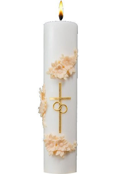 Holy Matrimony Wedding Ensemble - GG84401201-Inspirational Gifts-Cathedral Candle-Gold-Center Candle - GG84401001-Michigan Church Supply