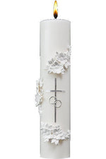 Holy Matrimony Wedding Ensemble - GG84401201-Inspirational Gifts-Cathedral Candle-Silver-Center Candle - GG84401301-Michigan Church Supply