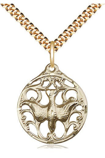 Holy Spirit Medal - FN5655-Jewelry-Bliss Mfg-Gold Filled-Michigan Church Supply