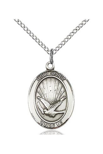 Holy Spirit Medal - FN8044-Jewelry-Bliss Mfg-Sterling Silver-Michigan Church Supply