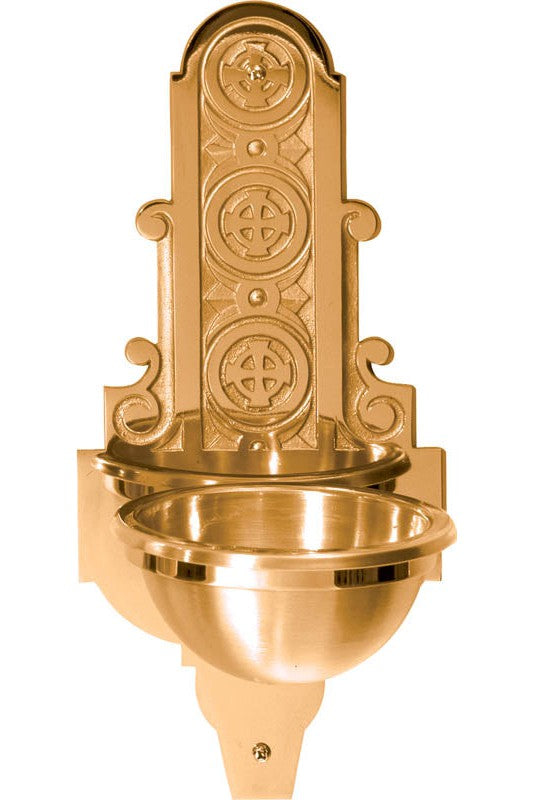 Holy Water Font-JL251-83C-Church Life-Progressive Bronze-High Polish-Michigan Church Supply