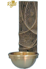 Holy Water Font - QF26HWF25-Church Life-Empire Bronze-3" Bowl-Michigan Church Supply