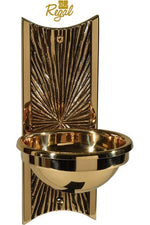 Holy Water Font - QF75HWF18 (A)-Church Life-Empire Bronze-3" Bowl-Satin-Michigan Church Supply