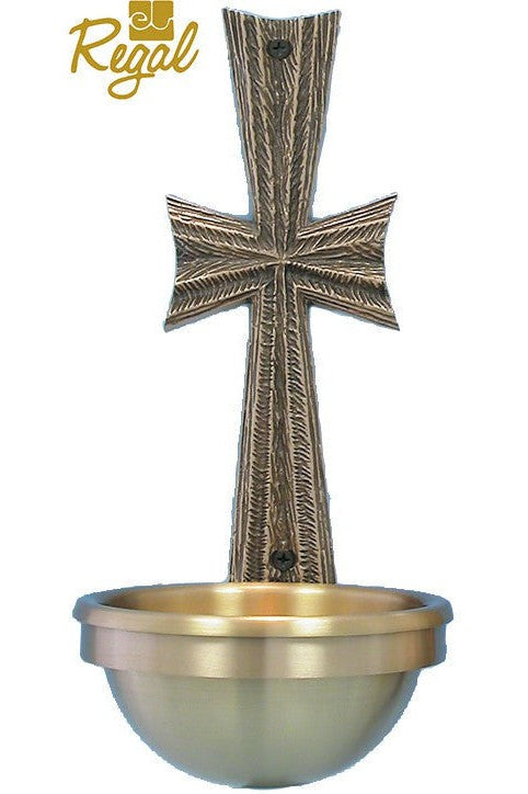 Holy Water Font - QF76HWF16-Church Life-Empire Bronze-3" Bowl-Michigan Church Supply