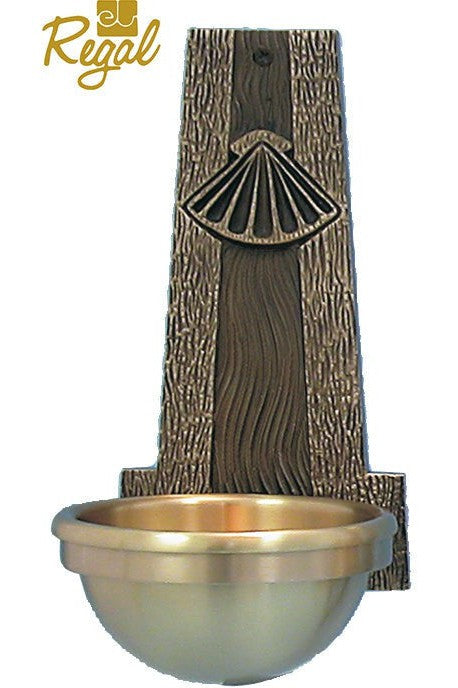 Holy Water Font - QF77HWF34-Church Life-Empire Bronze-3" Bowl-Michigan Church Supply