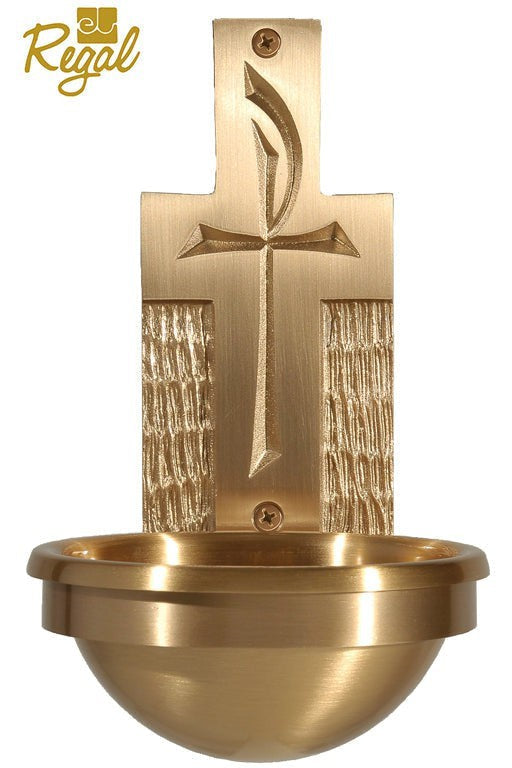 Holy Water Font - QF77HWF45-Church Life-Empire Bronze-3" Bowl-Michigan Church Supply