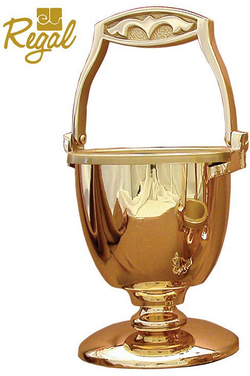 Holy Water Pot - QF30PS90-Church Life-Empire Bronze-Satin-Michigan Church Supply