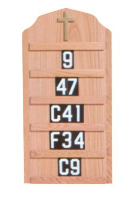 Hymn Board - AI4296-Church Life-Woerner-With Stand-Michigan Church Supply