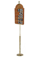 Hymn Board with Stand-Church Life-MCS-DO-With Brass Stand-Michigan Church Supply