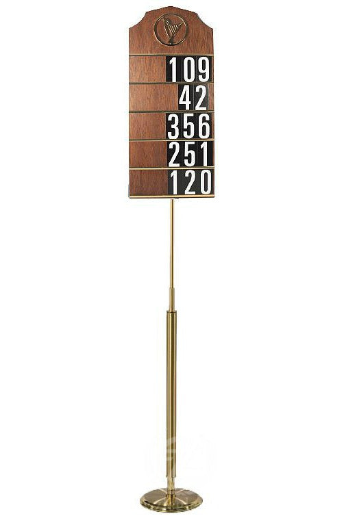 Hymn Board with Stand-Church Life-MCS-DO-With Brass Stand-Michigan Church Supply