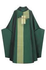 Intarsia - Piano chasuble - Green - WN2-90102-Church Life-Art Studio Slabbinck-Michigan Church Supply