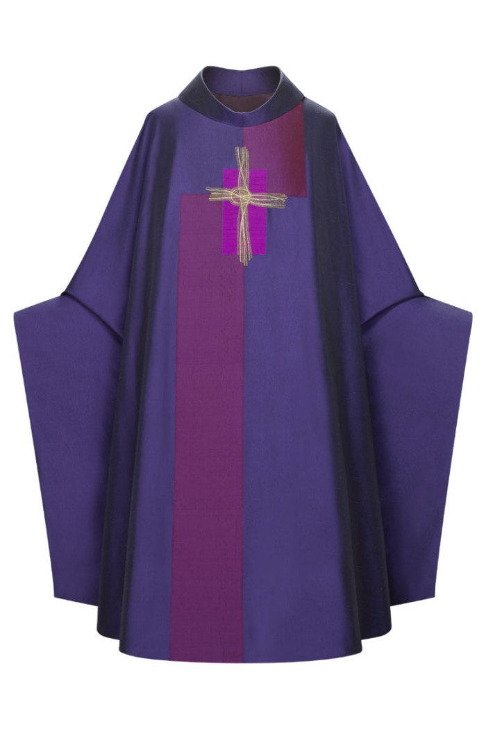 Intarsia - Piano chasuble - Purple - WN2-90102-Church Life-Art Studio Slabbinck-Michigan Church Supply