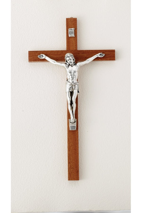 Italian Wood Crucifix 12" - LA4696112-Inspirational Gifts-RELIGIOUS ART INC-Michigan Church Supply