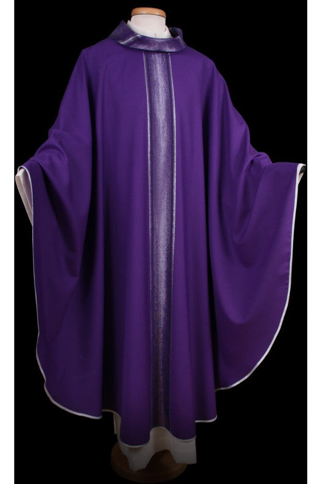 Jacquard Fabric Chasuble - MK65/002015-Church Life-MCS-MK-Purple-Michigan Church Supply