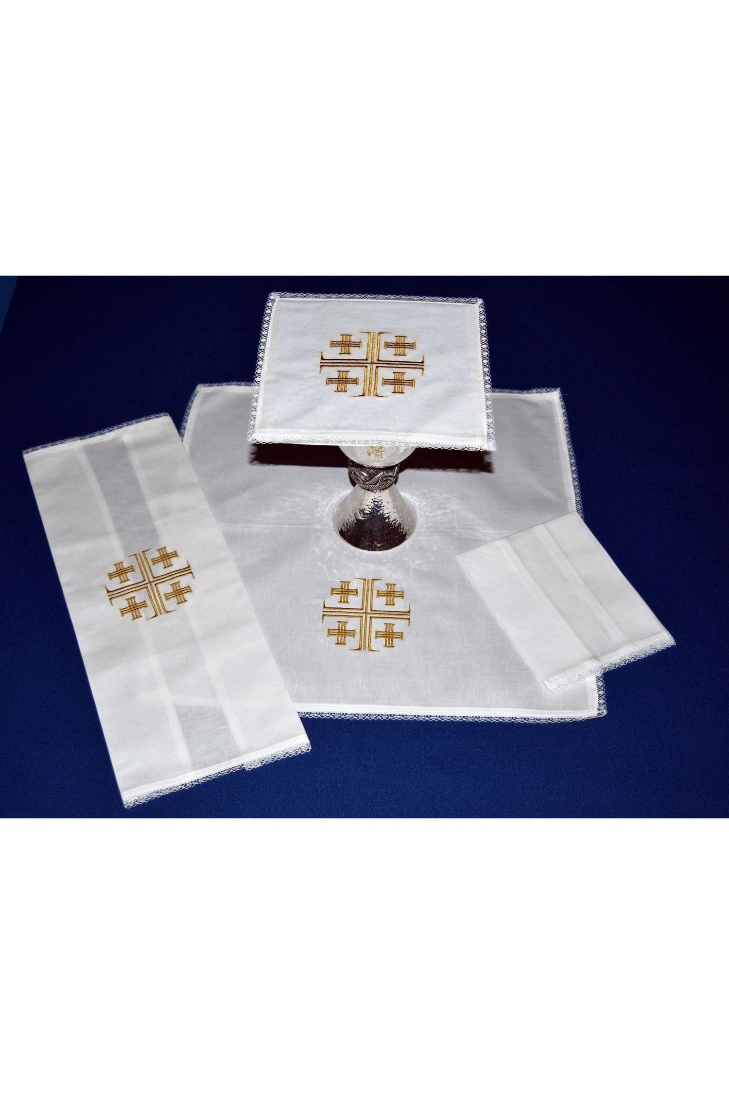 Jerusalem Cross Mass Linens - SL3021-Church Life-Beau Veste-Set-Michigan Church Supply