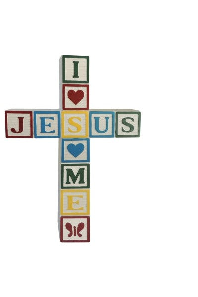 Jesus Love Me Cross - GE5660-Inspirational Gifts-Cathedral Art Medal and CA Gifts-Primary Colors-Michigan Church Supply