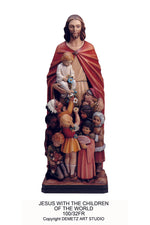 Jesus Protector of All Children - HD10032FR-Church Life-Demetz-Fiberglass 54"-Michigan Church Supply