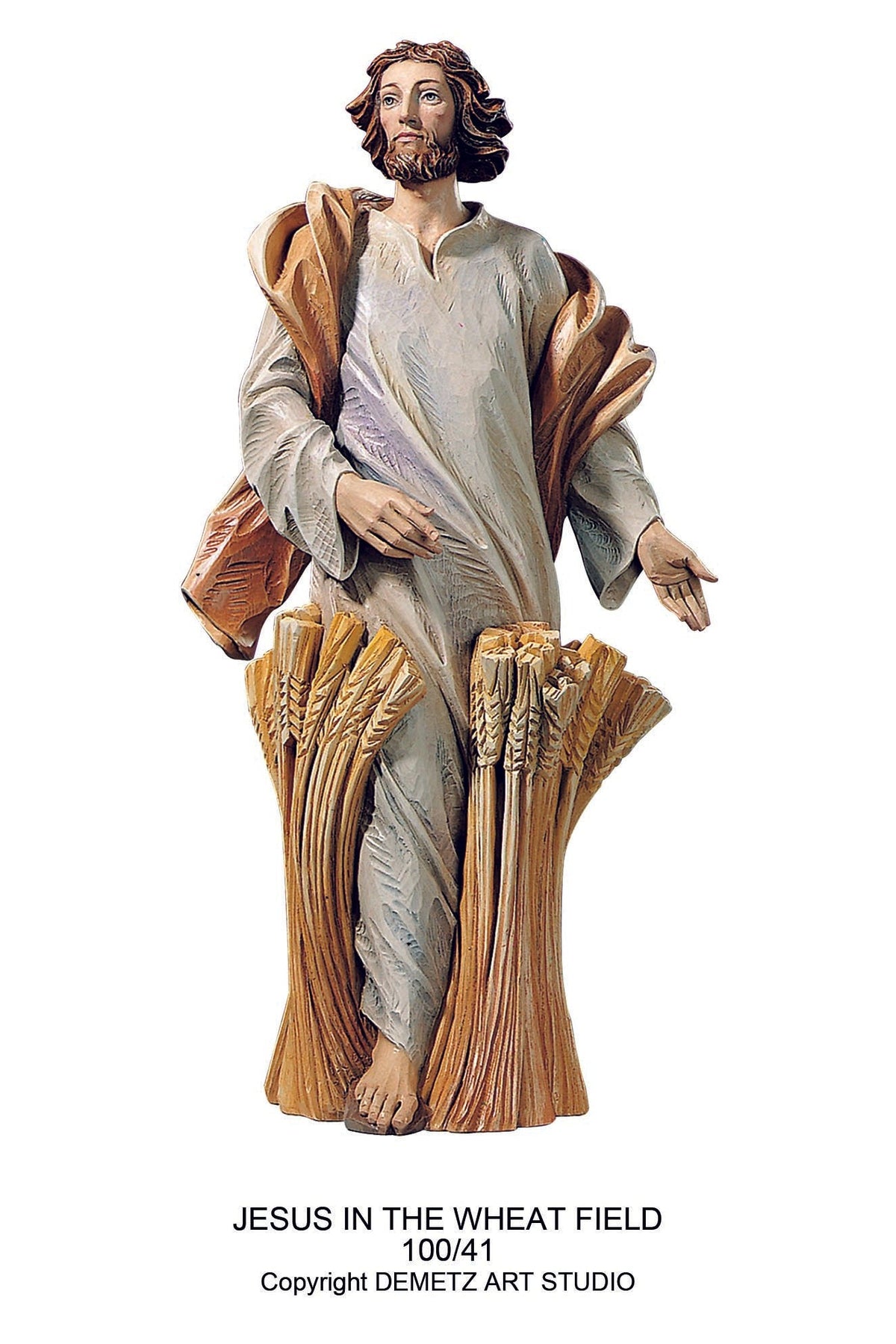 Jesus in the Wheat Field - HD10041-Church Life-Demetz-Fiberglass 36"-Michigan Church Supply