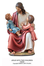 Jesus with Two Children - HD10042-Church Life-Demetz-30"-Michigan Church Supply