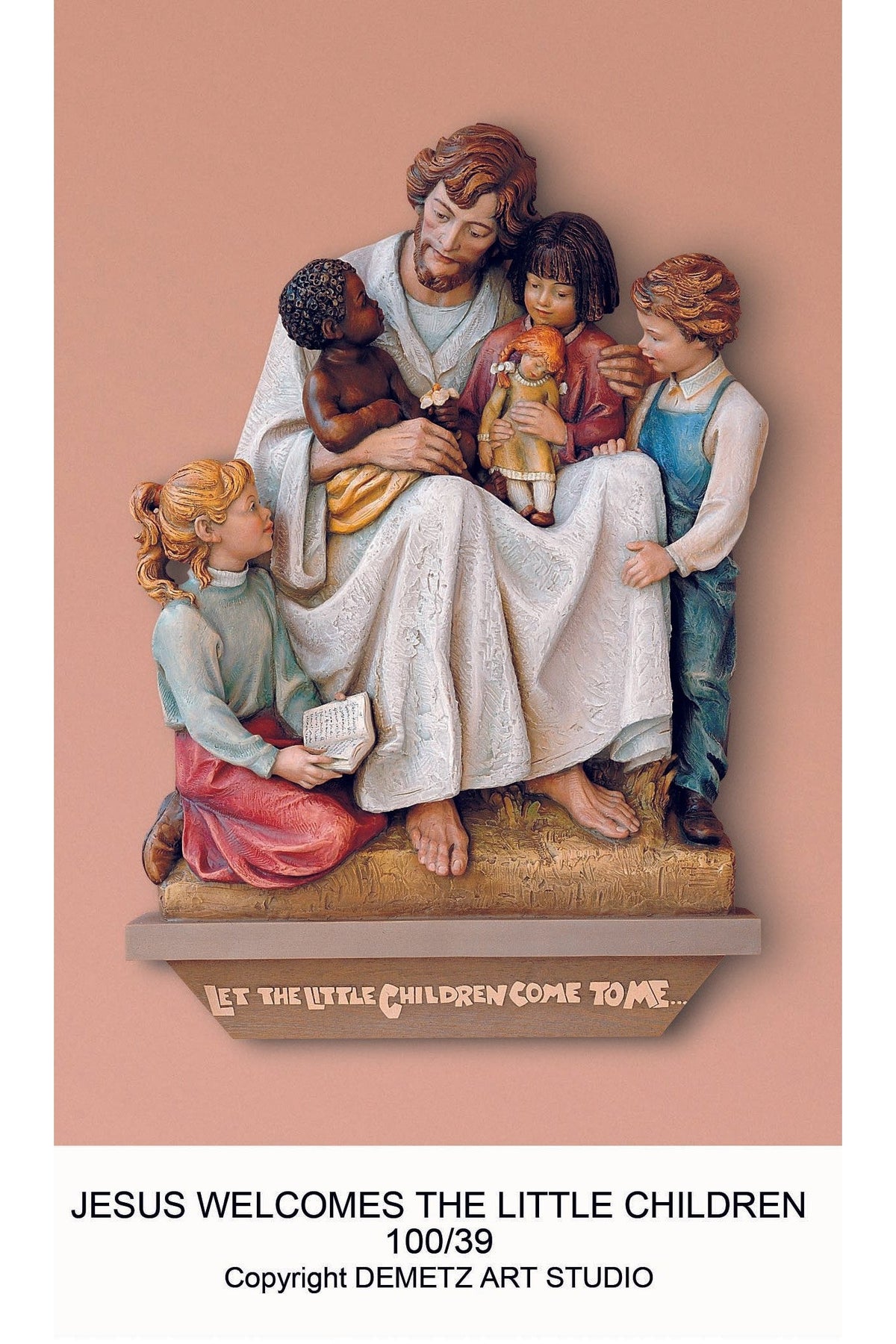 Jesus with the Children of the World - High Relief - HD10039-Church Life-Demetz-36" x 24"-Michigan Church Supply