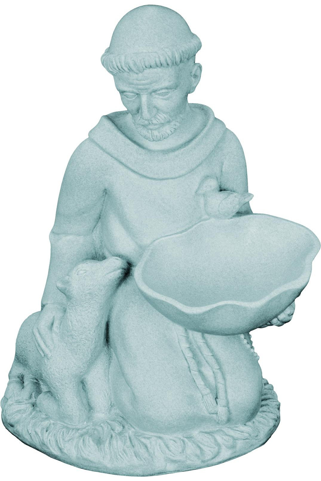 Kneeling St. Francis Birdfeeder WJSA2411C-Inspirational Gifts-Space Age Plastics-Granite-Michigan Church Supply