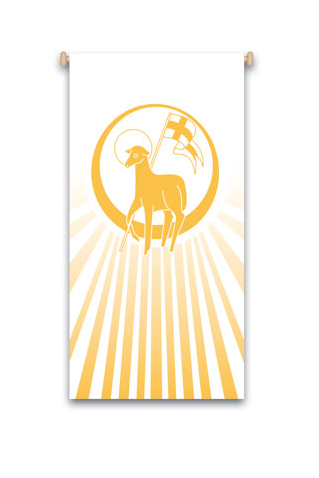 Lamb of God Banner - WN7111 or WN7211-Church Life-Art Studio Slabbinck-9-7/8 x 3-1/4-Michigan Church Supply