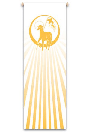 Lamb of God Banner - WN7111 or WN7211-Church Life-Art Studio Slabbinck-9-7/8 x 3-1/4-Michigan Church Supply