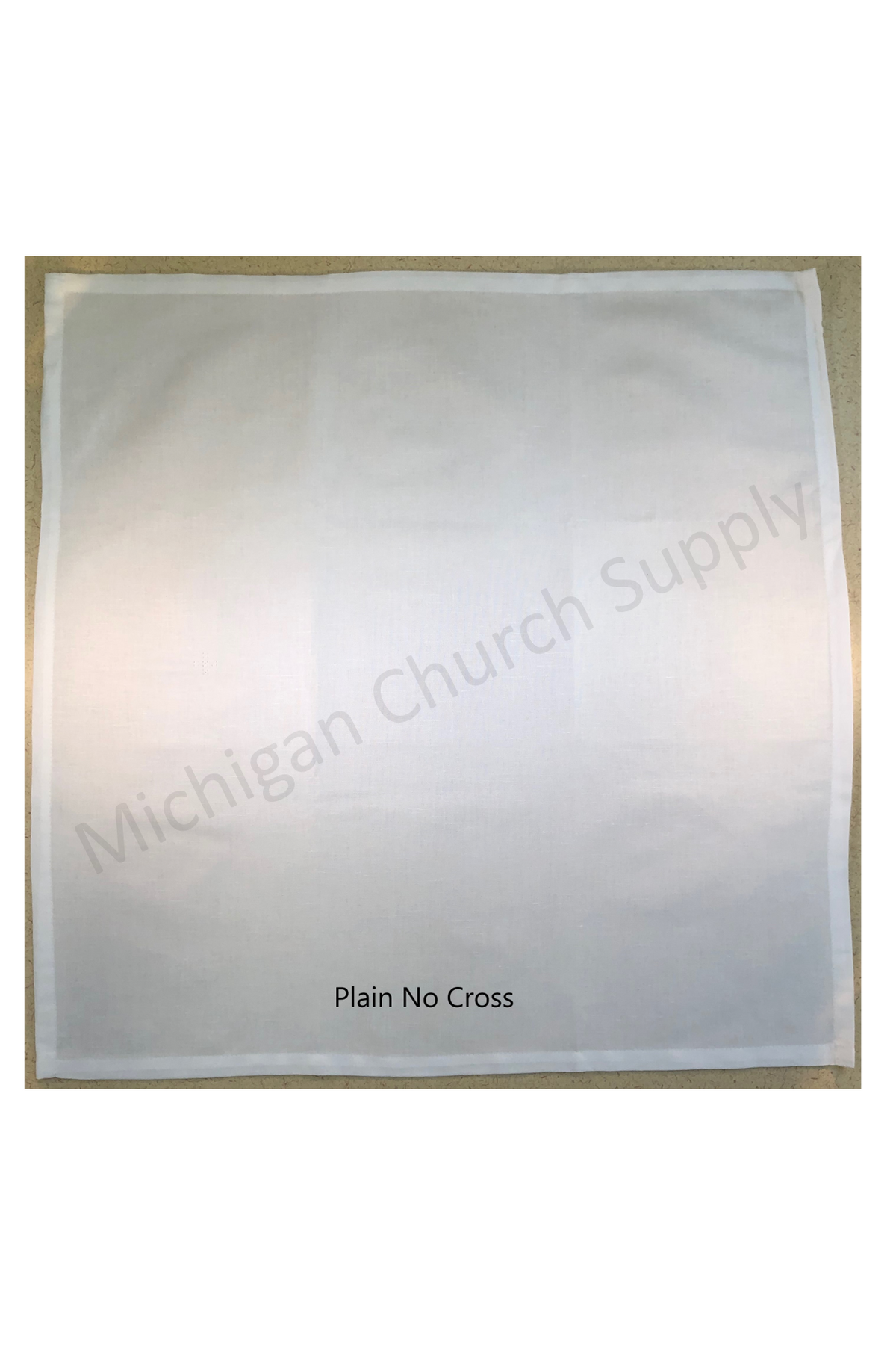 Large Corporal - UT74 - UT74L or UT74K - choose red/white cross or plain no cross-Church Life-Abbey Brand-L-55% Linen/45% Cotton-Plain No Cross-Michigan Church Supply