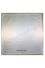 Large Corporal - UT74 - UT74L or UT74K - choose red/white cross or plain no cross-Church Life-Abbey Brand-L-55% Linen/45% Cotton-Plain No Cross-Michigan Church Supply