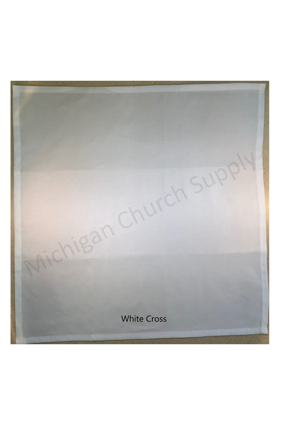 Large Corporal - UT74 - UT74L or UT74K - choose red/white cross or plain no cross-Church Life-Abbey Brand-L-55% Linen/45% Cotton-White-Michigan Church Supply