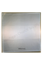 Large Corporal - UT74 - UT74L or UT74K - choose red/white cross or plain no cross-Church Life-Abbey Brand-L-55% Linen/45% Cotton-White-Michigan Church Supply