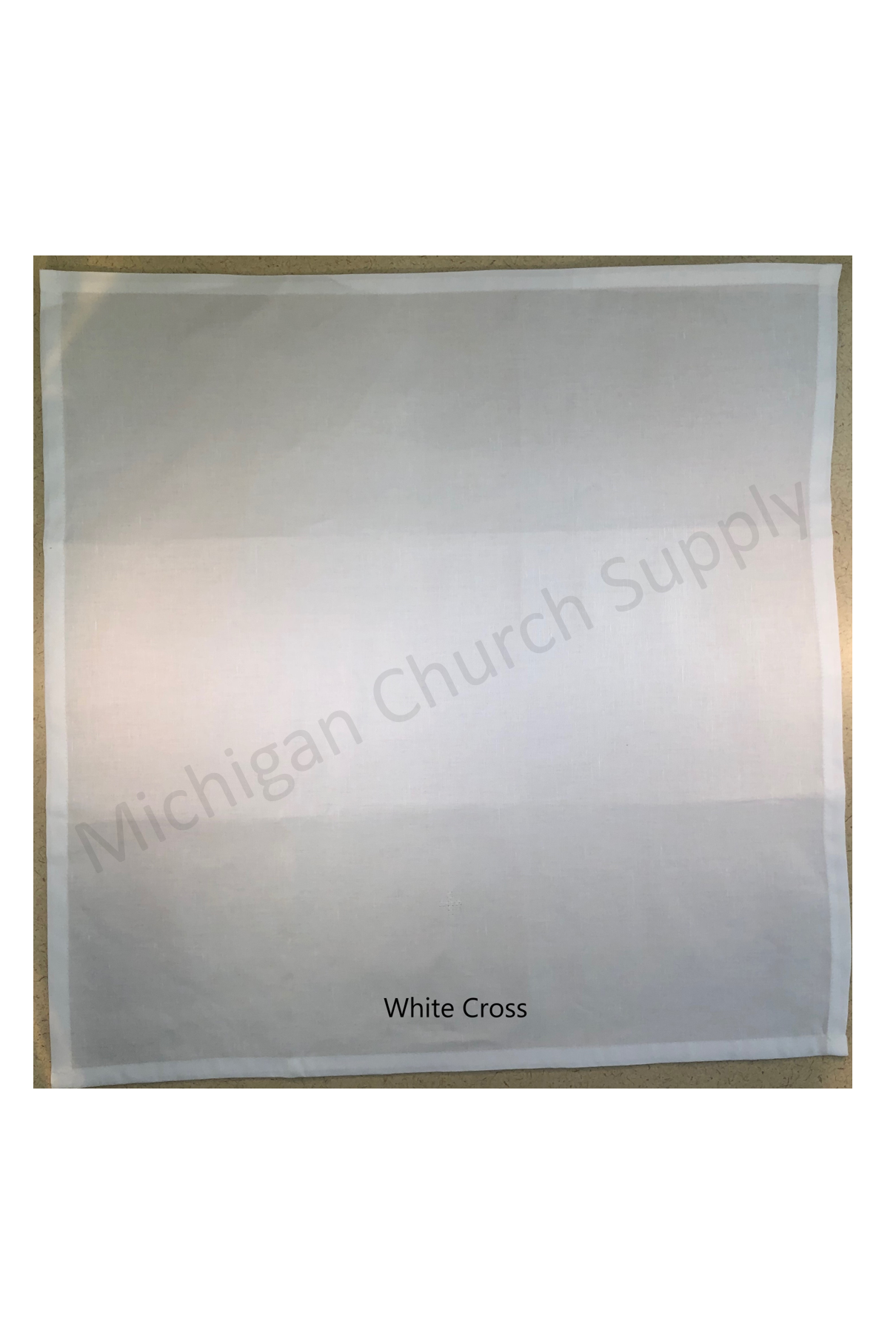 Large Corporal - UT74 - UT74L or UT74K - choose red/white cross or plain no cross-Church Life-Abbey Brand-L-55% Linen/45% Cotton-White-Michigan Church Supply