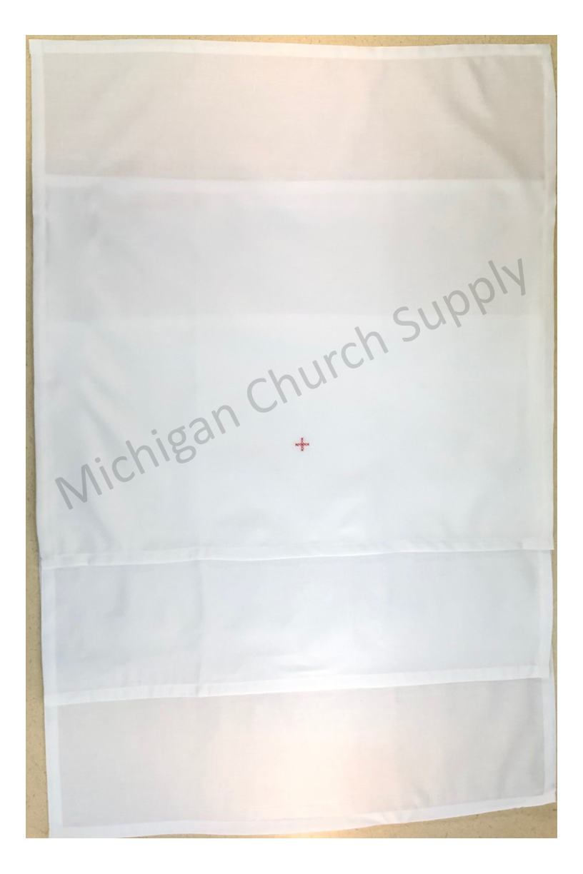 Large Corporal - UT74 - UT74L or UT74K - choose red/white cross or plain no cross-Church Life-Abbey Brand-L-55% Linen/45% Cotton-Red-Michigan Church Supply