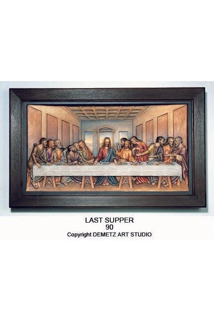 Last Supper "Leonardo da Vinci" - HD90-Church Life-Demetz-Fiberglass 29"x16"-Michigan Church Supply