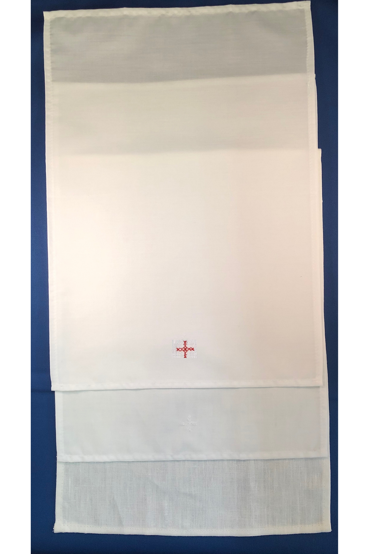 Lavabo Towel - UT79 - UT79L or UT79K - choose red/white cross or plain-Church Life-Abbey Brand-L-55% Linen/45% Cotton-Red-Michigan Church Supply