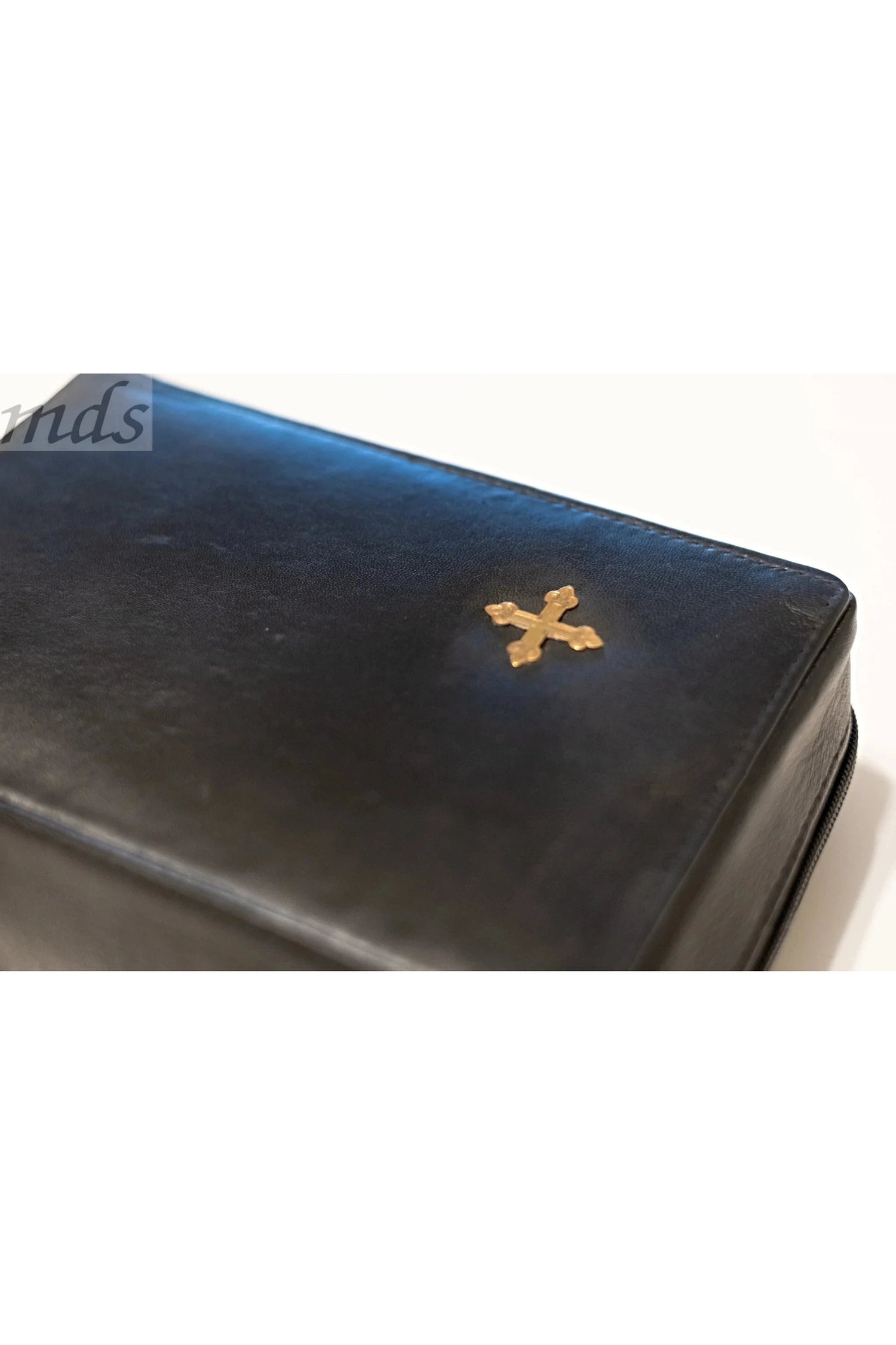 Leather Book Cover with Brass Cross - UO9777/BC-Church Life-MDS-Michigan Church Supply